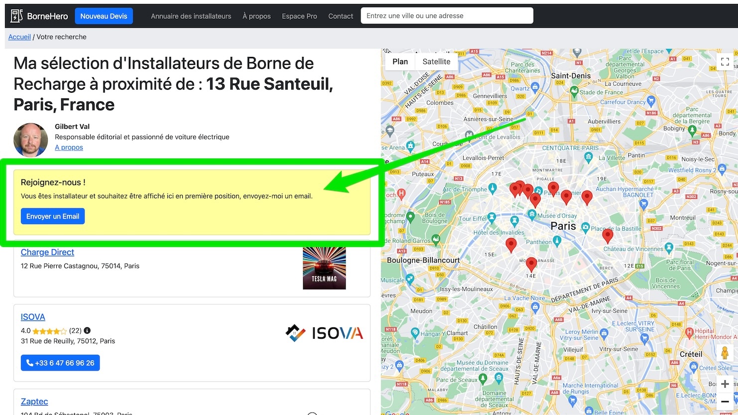 Screenshot emplacement prioritaire
